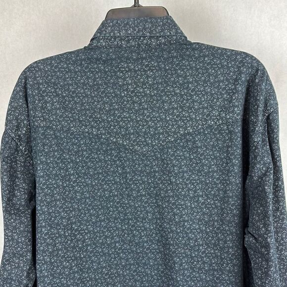 Larry Mahan Cowboy Collection Button Down Shirt Snaps Black Size XL - Picture 8 of 11